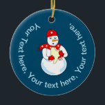 Décoration En Céramique Snowman Tooth<br><div class="desc">Un bonhomme de neige tenant une dent avec un foulard décoré de dents est un drôle de design dentaire pour les dentistes, hygiénistes dentaires, endodontistes, parodontistes et orthodontistes</div>