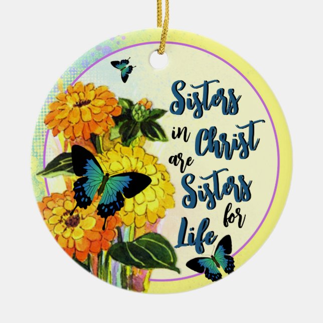 Décoration En Céramique Soeurs En Christ (Devant)