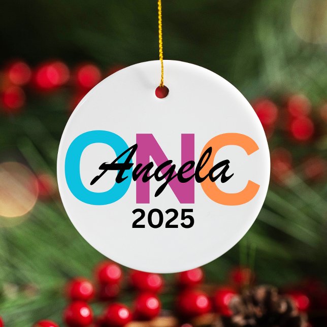 Décoration En Céramique Soins infirmiers personnalisés 2025, cadeau ONC pe (Créateur téléchargé)