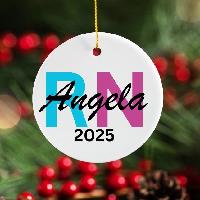 Décoration En Céramique Soins infirmiers personnalisés 2025, infirmière au (Créateur téléchargé)