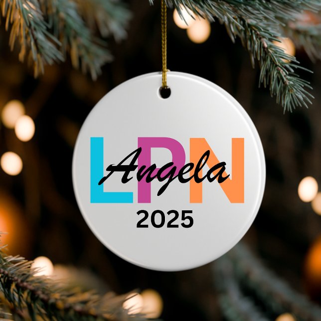 Décoration En Céramique Soins infirmiers personnalisés 2025, Rn personnali (Créateur téléchargé)