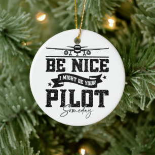 Décoration En Céramique Sois Bien, Je Pourrais Être Ton Pilote Un Jour, Pa