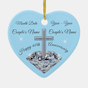 Décoration En Céramique Soixantième cadeau personnalisé d'anniversaire de