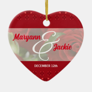 Décoration En Céramique Son 1er anniversaire Ornament rouge