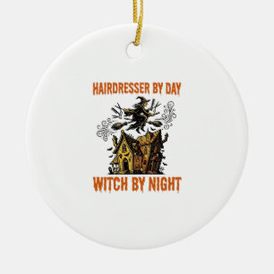 Décoration En Céramique Sorcière Coiffeuse Halloween Vintage Chemise de Sa