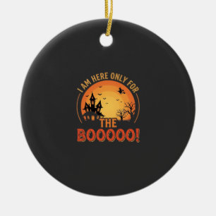 Décoration En Céramique Sorcière d'Halloween Maison hantée Boo Design_1
