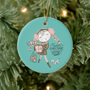 Décoration En Céramique Souhaits de Noël doux