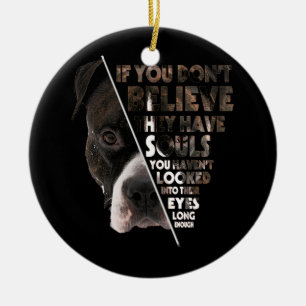 Décoration En Céramique Soul Pitbull J'Aime Pitbull Chien Ils Ont Des Âme