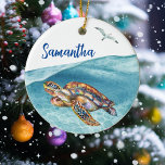 Décoration En Céramique Sous la tortue marine Personnalisée<br><div class="desc">Cette conception peut être personnalisée en choisissant l'option personnaliser pour ajouter du texte ou apporter d'autres modifications. Si ce produit a la possibilité de transférer la conception à un autre article, s'il vous plaît assurez-vous d'ajuster la conception pour s'adapter si nécessaire. Contactez-moi à colorflowcreations@gmail.com si vous souhaitez avoir cette conception...</div>