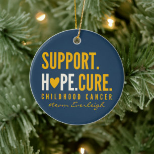 Décoration En Céramique soutien pour le cancer de l'enfant Nom personnalis