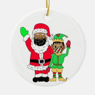 Décoration En Céramique Souvenez-vous de Noël 2020 Père Noël ethnique en m