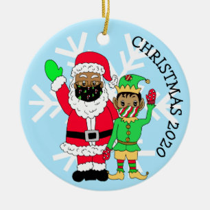 Décoration En Céramique Souvenez-vous de Noël 2020 Père Noël ethnique en m