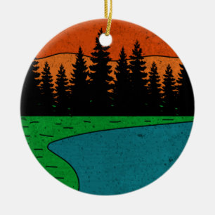 Décoration En Céramique Souvenir de la montagne de l'Oregon Vintage