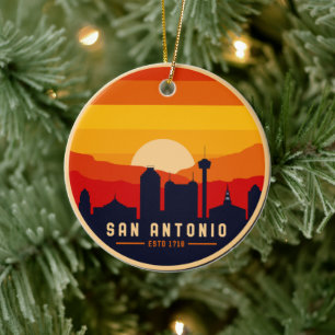 Décoration En Céramique Souvenir de la ville de San Antonio Texas Skyline