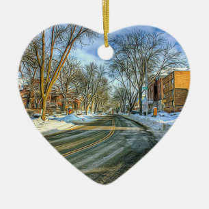 Décoration En Céramique Souvenir de Noël de chef de fromage de Madison, le