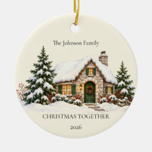 Décoration En Céramique Souvenir de Noël personnalisé pour la famille réun