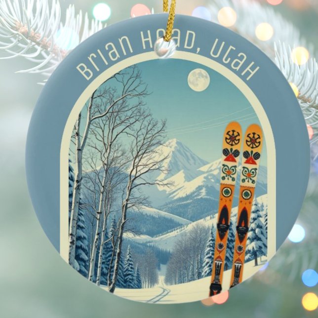 Décoration En Céramique Souvenir de ski de Brian Head Utah  (Créateur téléchargé)