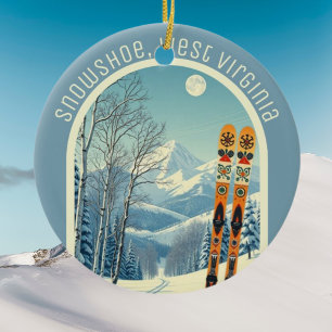 Décoration En Céramique Souvenir de ski de la montagne Sundance Utah
