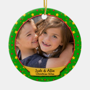 Décoration En Céramique Souvenirs de Noël commémoratifs ・ Coeurs et étoile