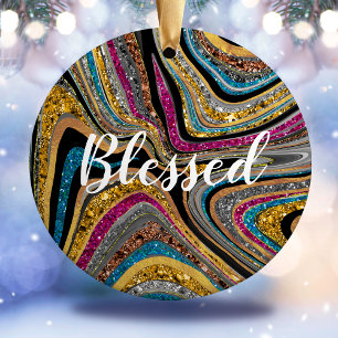 Décoration En Céramique Sparkle Glam scintillante girly marbre art