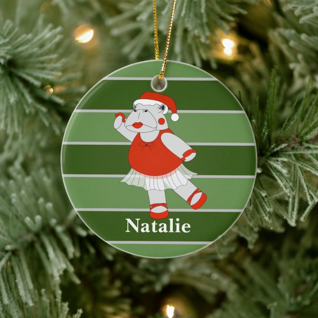 Décoration En Céramique Spécial Noël de Ballerina Hippo (Arbre)