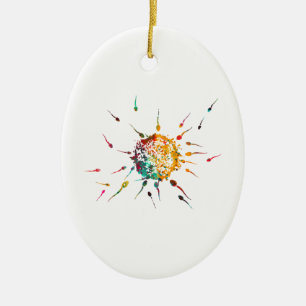 Décoration En Céramique Spermes et oeufs