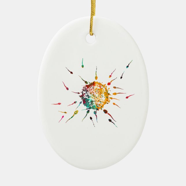 Décoration En Céramique Spermes et ovule (Devant)