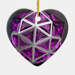 Décoration En Céramique Sphère Améthyste Gemstone Purple