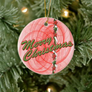 Décoration En Céramique Spirales et étoiles de Noël