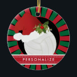 Décoration En Céramique Sport Volley-ball Noël Santa Hat<br><div class="desc">Avec un ornement de Noël de volley-ball prêt à vous personnaliser. Faites un merveilleux cadeau personnalisé pour votre joueur de volley, entraîneur, ventilateur, etc... REMARQUE : SEULEMENT CHANGER LES ZONES MODÈLES NÉCESSAIRES! ⭐ Ce Produit est 100% Personnalisable. *****Cliquez sur le BOUTON PERSONNALISER pour ajouter, supprimer, déplacer, redimensionner, modifier, tourner, etc......</div>