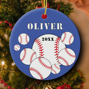 Décoration En Céramique Sports de baseball bleu pour enfants Souvenir de N