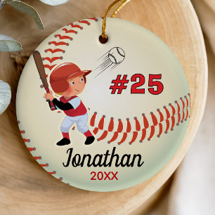 Décoration En Céramique Sporty Illustrated Enfants Baseball Garçon Athlète