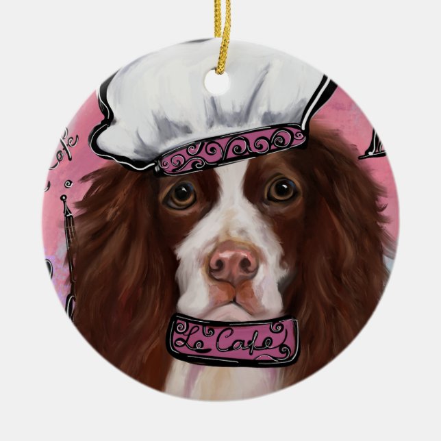 Décoration En Céramique Springer Spaniel Anglais      (Devant)