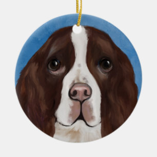 DÉCORATION EN CÉRAMIQUE SPRINGER SPANIEL ANGLAIS