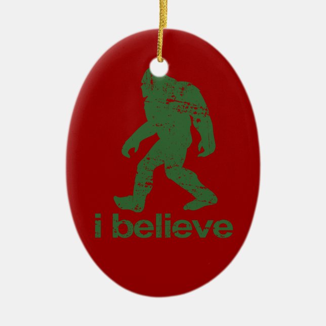 Décoration En Céramique Squatchin allé - rouge et vert (Devant)
