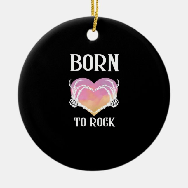 Décoration En Céramique Squelette Mains Graphisme Coeur Pour Classique (Devant)