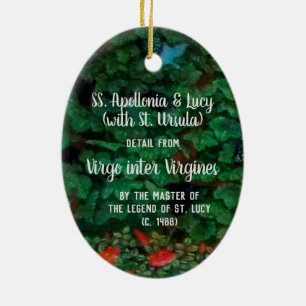 Décoration En Céramique SS. Apollonia et Lucy (avec St. Ursula)