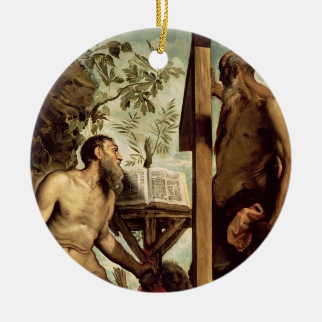 Décoration En Céramique St Andrew et St Jerome (Devant)