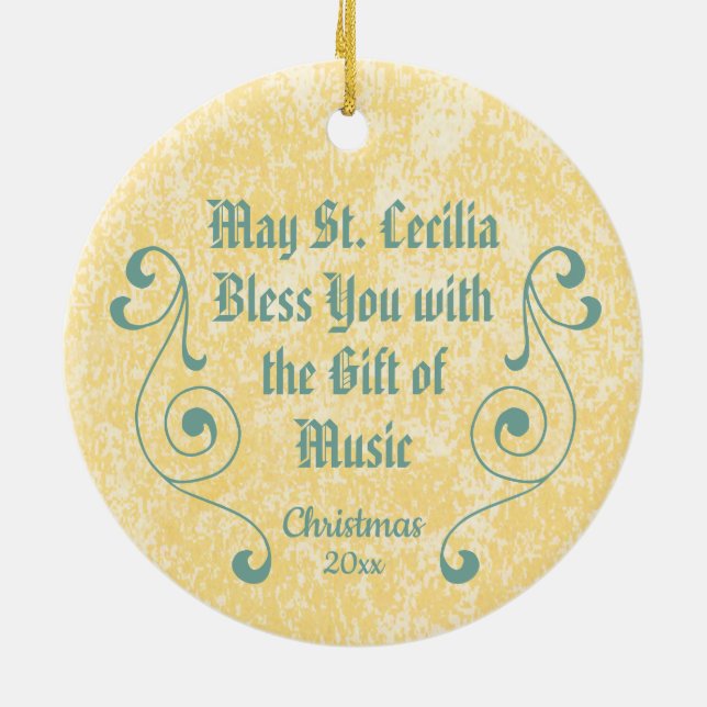 Décoration En Céramique St. Cecilia de Rome (détail; BNG 02) Cer (Dos)