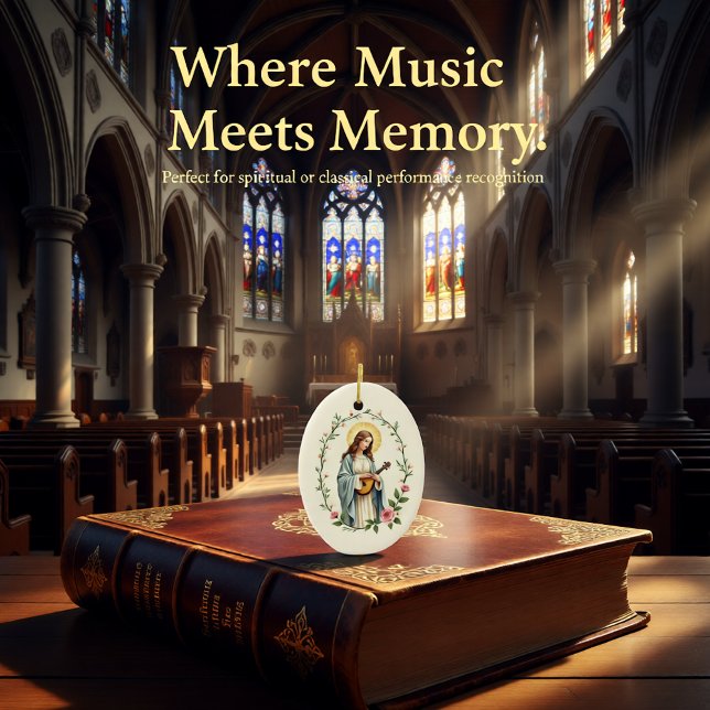 Décoration En Céramique St Cecilia God's Peace and Blessings Scripture (Créateur téléchargé)