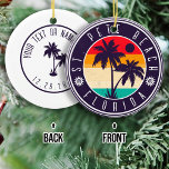 Décoration En Céramique St. Pete Beach Floride Rétro Palm Tree Voyage 80s<br><div class="desc">St. Pete Beach Florida Retro Palm Tree Travel 80s. Ce design Vintage rétro de St. Petersburg en Floride fait un grand cadeau de Noël ou d'anniversaire pour les fans de St. Pete Beach. Le design rétro des vibes d'été est un cadeau parfait pour les amateurs de voyage et de destinations...</div>