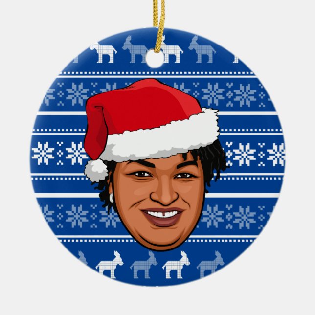 Décoration En Céramique STACEY ABRAMS Christmas (Devant)