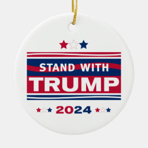Décoration En Céramique Stand with Trump~2024~MAGA
