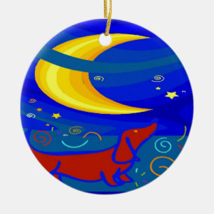 Décoration En Céramique Starry Night Dachshund