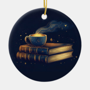 Décoration En Céramique Stars magiques et café avec livres