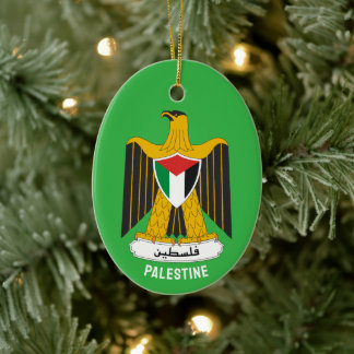 Décoration En Céramique State of Palestine coat of arms