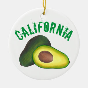Décoration En Céramique State Pride CA California Ripe Avocado Foodie