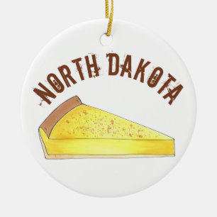 Décoration En Céramique State Pride North Dakota Kuchen Cake Slice