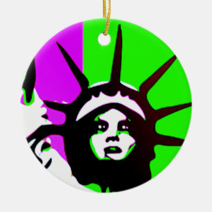 Décoration En Céramique Statue d'ornement stylisé de liberté