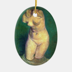 Décoration En Céramique Statuette en plâtre de torse féminin par Vincent v
